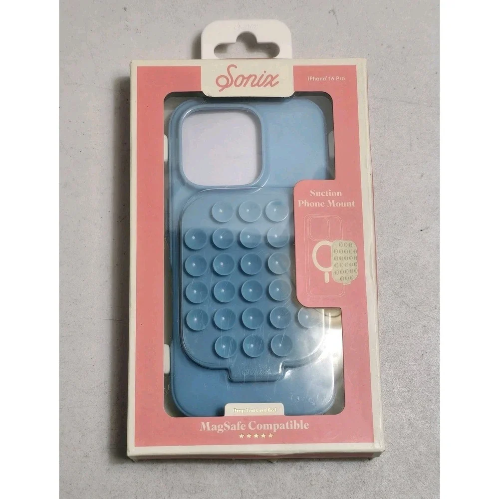 Sonix iPhone 16 Pro Suction Case with MagSafe - Light Blue: TPU Cell Phone Cover